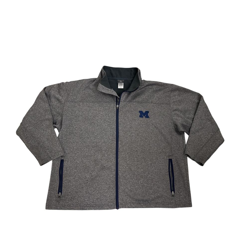 Knights Apparel Michigan Wolverines Full Zip Gray Sweatshirt Size Men's XXL